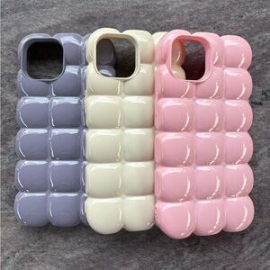 Bubble Design IPhone Case - Pink, Cream, and Gray
iPhone 13 
iPhone 14